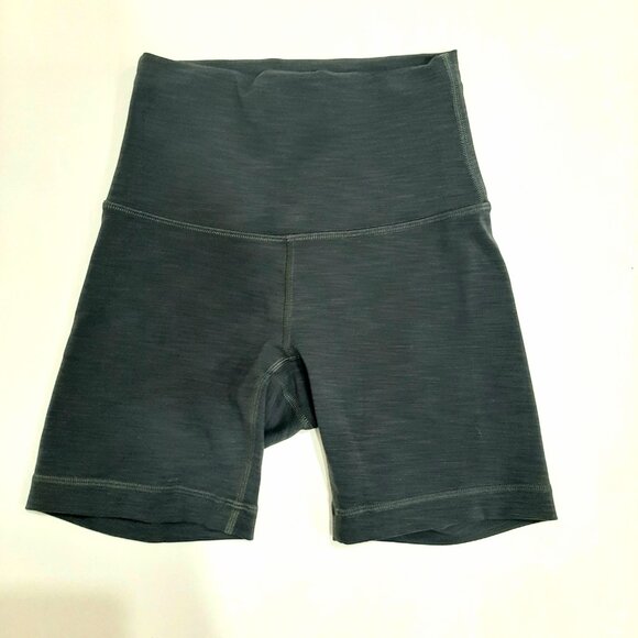 Lululemon high waisted charcoal grey minimalist shorts - Picture 2 of 12